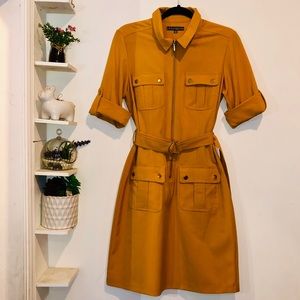 Women's Sharagano Cargo-Pocket Belted Shirt Dress